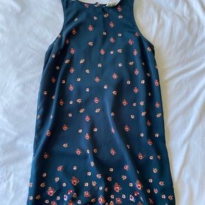 dark blue floral dress